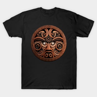 Maori Wood Carving Face T-Shirt